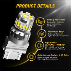 AUXITO 3157 3156 LED Reverse Backup Light Bulbs 6500K White 2400LM Super Bright AUXITO