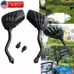 Black Skull Hand Motorcycle Rearview Side Mirrors For Honda VF750C VF750C2 Magna