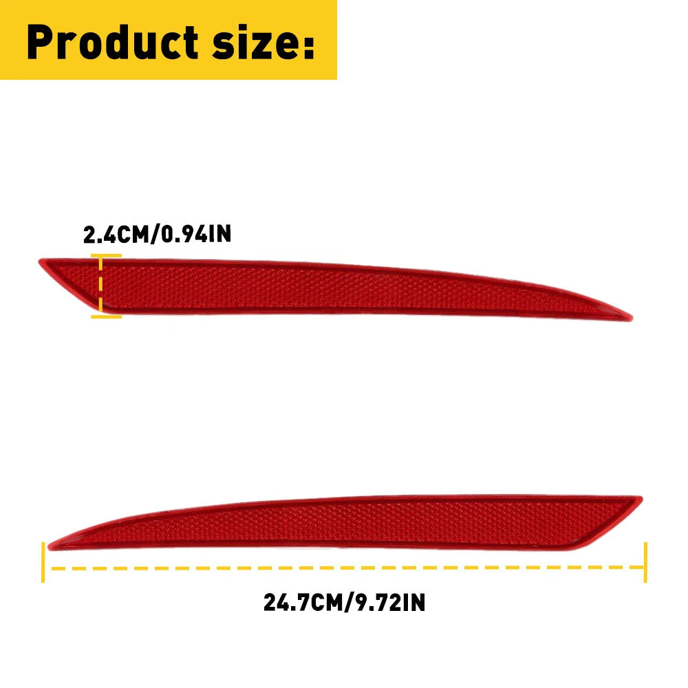 Rear Bumper Reflector Light Left+Right Case Side Red Fit For 2013-18 Ford Fusion 6B93BC-57