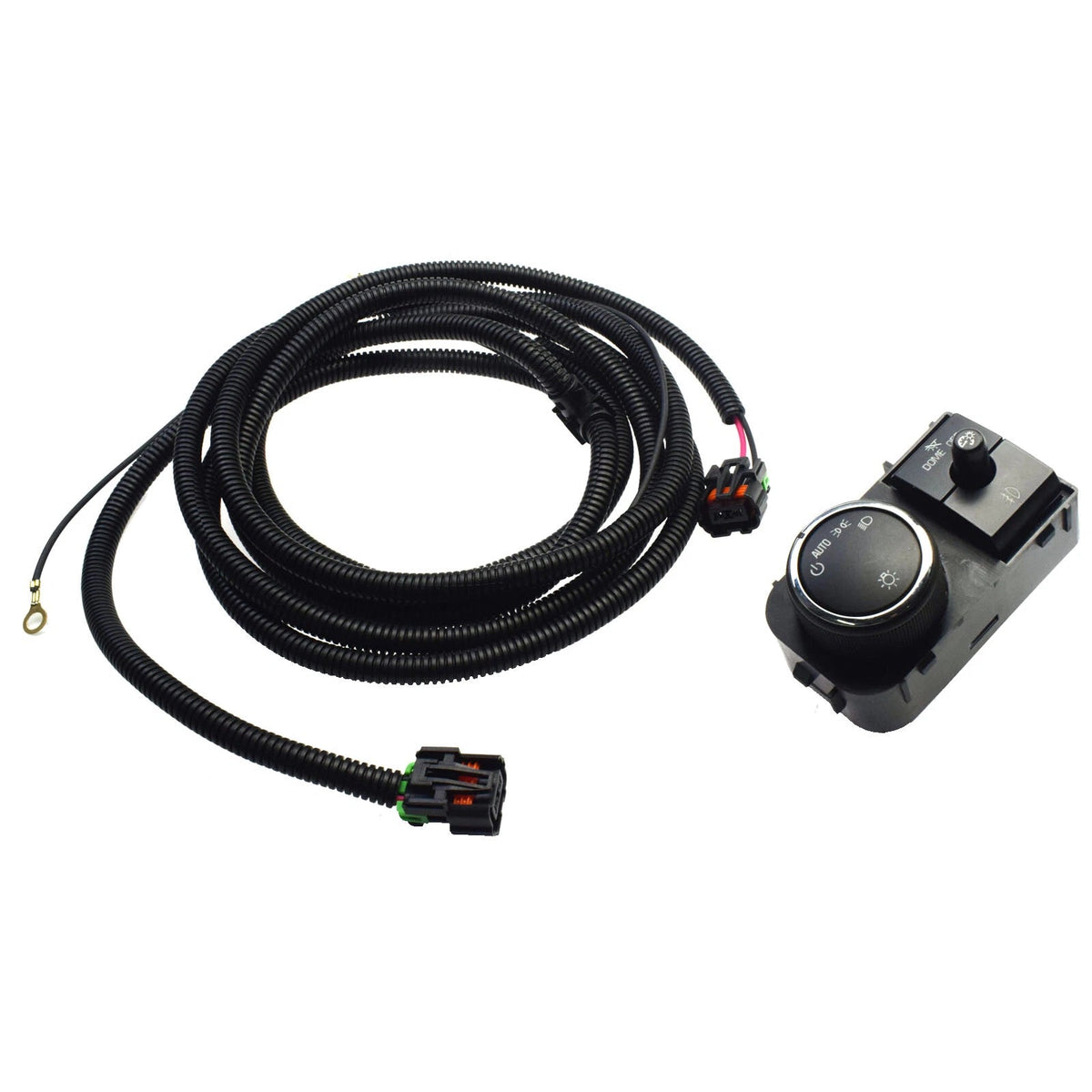 Headlight Lamp Switch & Wiring Harness For Chevy Silverado GMC Sierra 25858705 6B93BC-57
