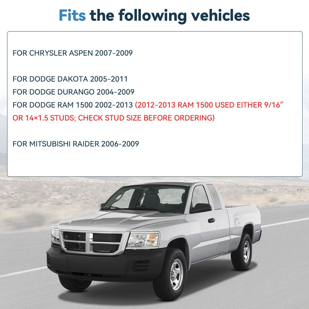 4 Pcs 2" 5x5.5 5x139.7 Wheel Spacers 9/16"x18 For Dodge Ram 1500 2002-2010 2011 6B93BC-57