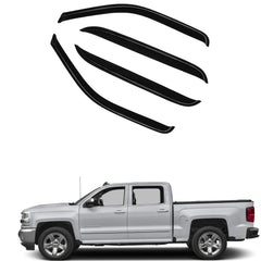 Window Visor Vent Rain Shades Deflectors For 00-07 Silverado/Sierra Crew Cab 6B93BC-57