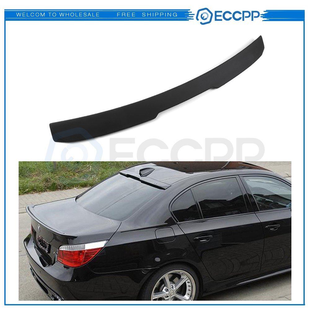 Unpainted Black Roof Rear Roof Wing Spoiler For 2004-2009 BMW E60 A-C Style 6B93BC-57