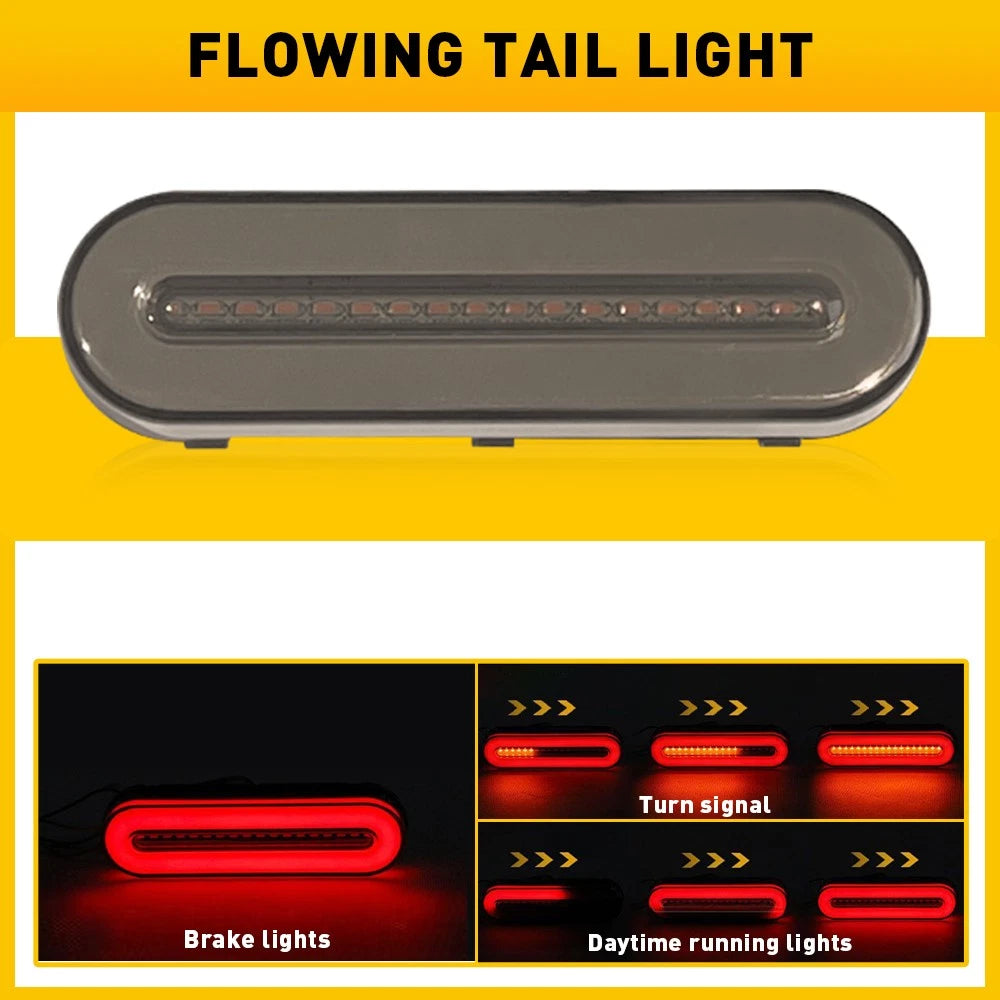 Motorcycle LED Running Brake Stop Turn Signal Tail Light Bar Flowing For UTV ATV 6B93BC-57