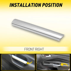 For Ford Escape 13-19 Front RH Door Handle Grab Trim Molding Right Silver EOA 6B93BC-57