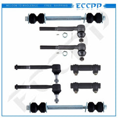 8pcs Suspension Tie Rod End Stabilizer Bar Link Kit For 1993-00 Chevrolet K3500 6B93BC-57