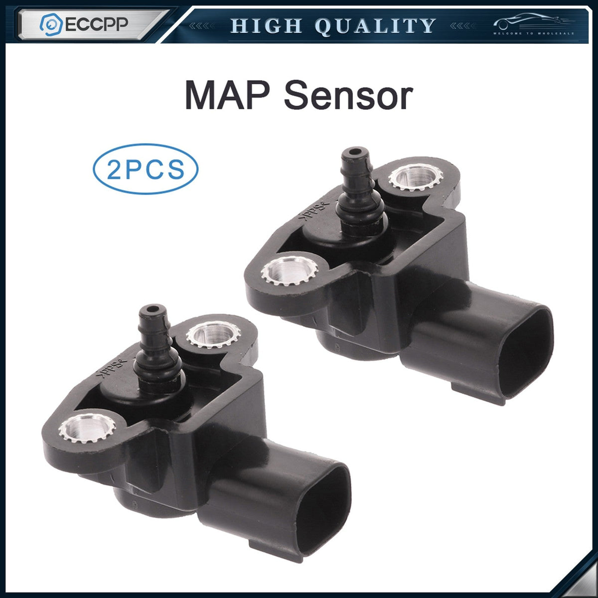 ECCPP A0061531328 Intake MAP Pressure Sensor 2x For 2013 Mercedes-Benz C63 AMG ECCPP