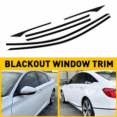 Chrome Delete Blackout Overlay for 2018-22 Honda Accord Sedan Window Trim EOA 6B93BC-57