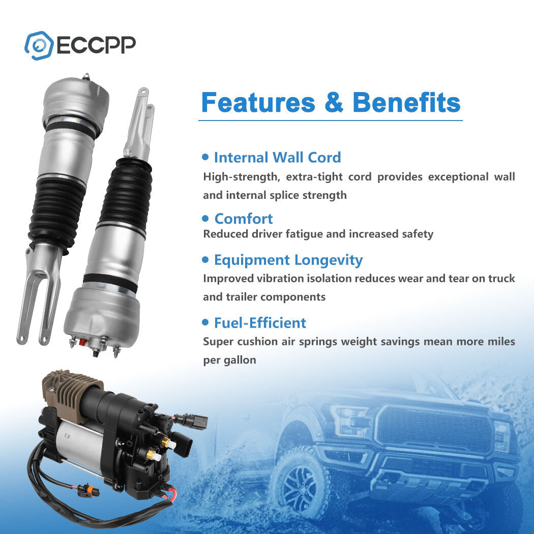 3PCS Front Air Suspension Shock Compressor For Porsche Panamera 970 G1 2010-2013 6B93BC-57