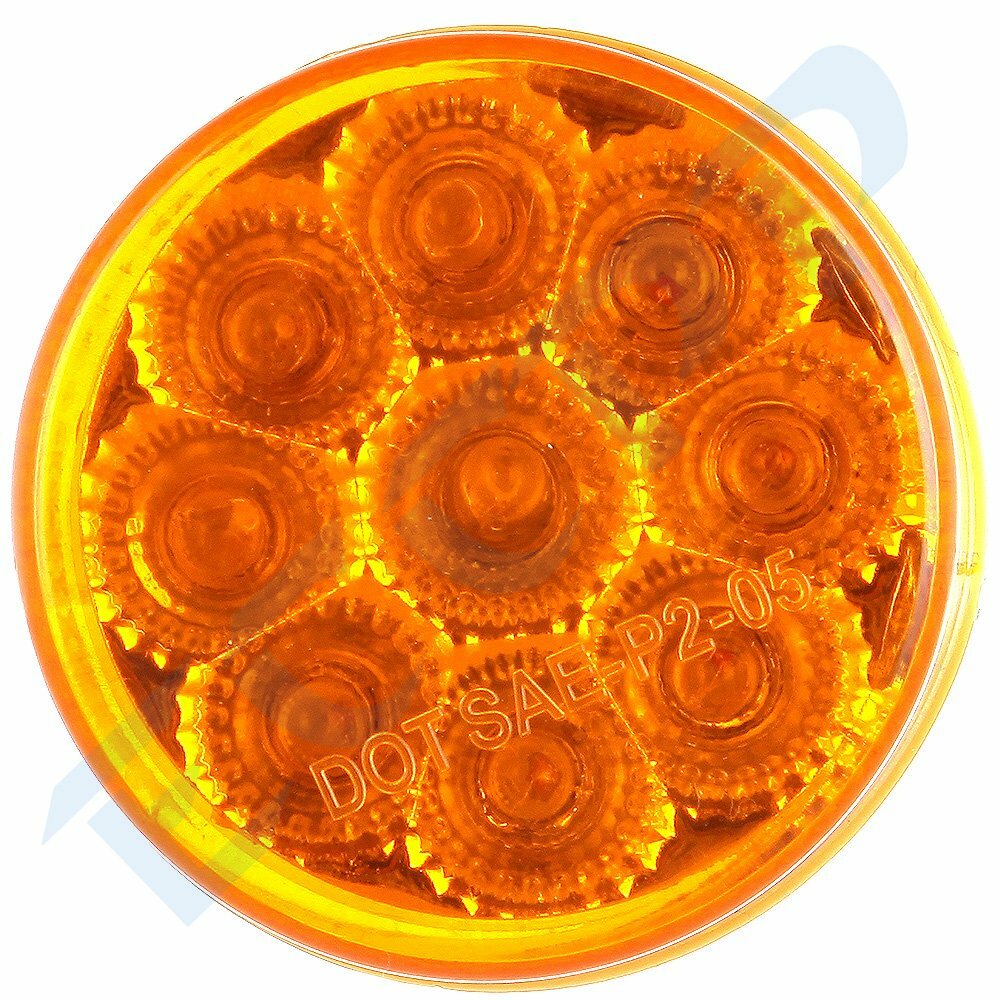 10x Round 2 inch Amber Side Marker 9 Led tail Light Trailer truck universal KOEEP