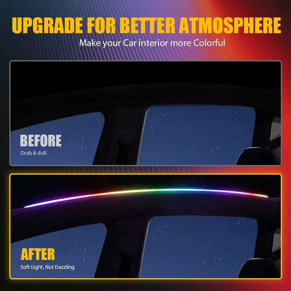 RGB Color LED Sunroof Light Car Roof Panoramic Skylight Ambient Lights Refit EOA 6B93BC-57