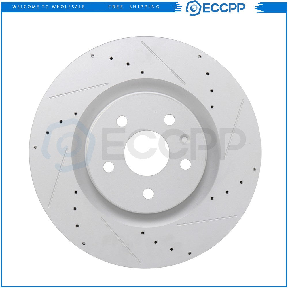 Front Brake Rotors + Ceramic Brake Pads for 2011-2014 2015 Chevy Camaro SS 6.2L 6B93BC-57