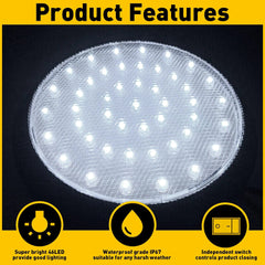 RV Interior LED Lights Switched Round Ceiling Light Fixture Camper Trailer EOA 6B93BC-57