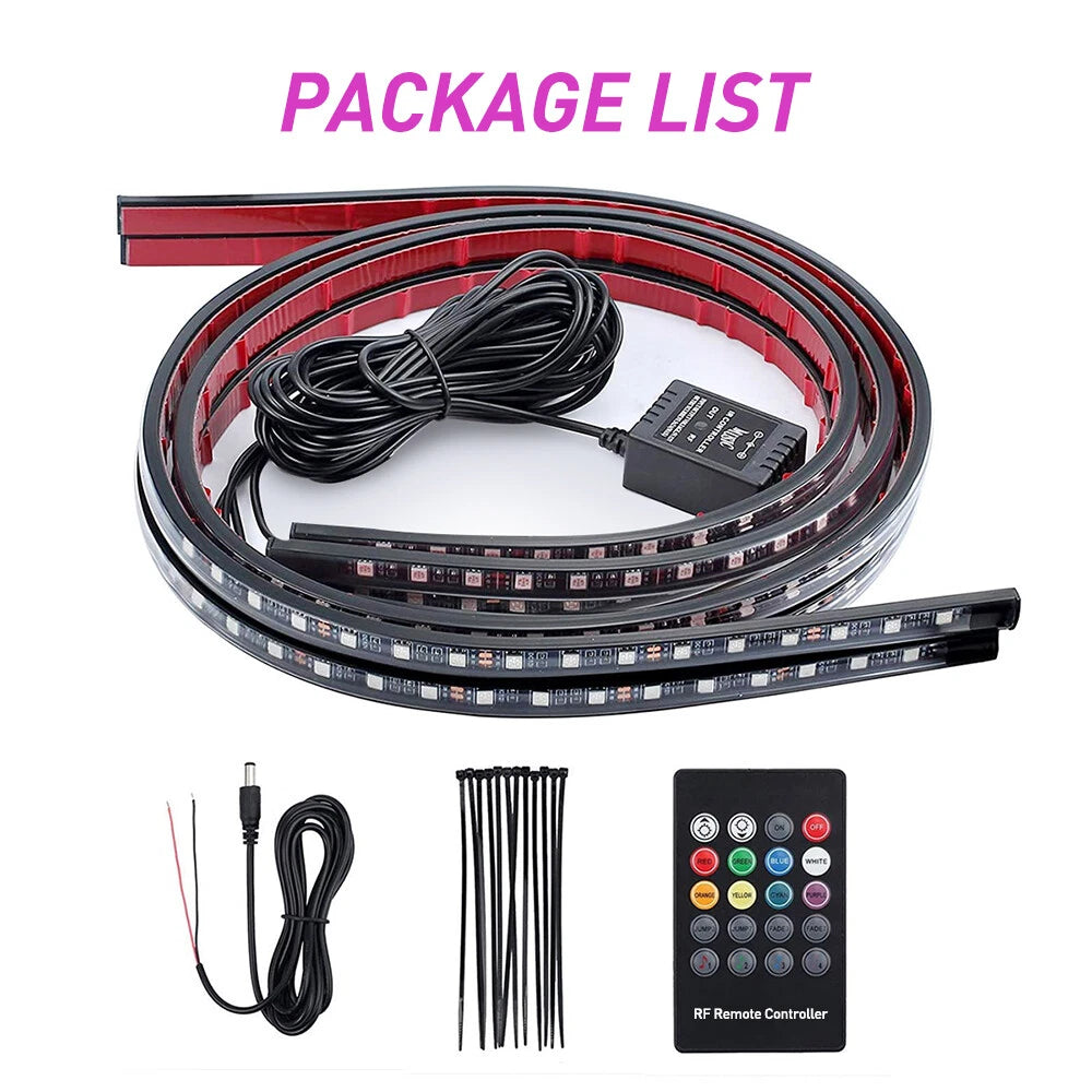 RGB LED Strip Under Car Tube Underglow Underbody System Neon Light Kit 5050 EOA 6B93BC-57