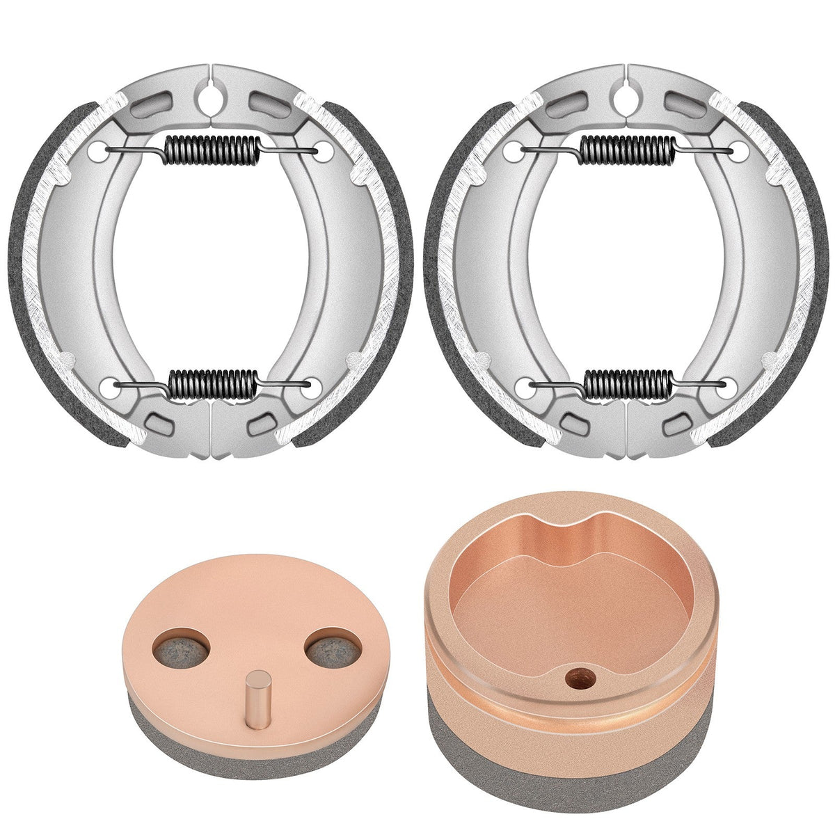 For 88-02 Yamaha Blaster 200 YFS200 Front Brake Shoes + Sintered Rear Brake Pad 6B93BC-57