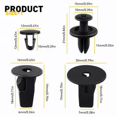 For Toyota 146PCS Fender Door Hood Bumper Trim Clip Retainer Fastener Assortment 6B93BC-57