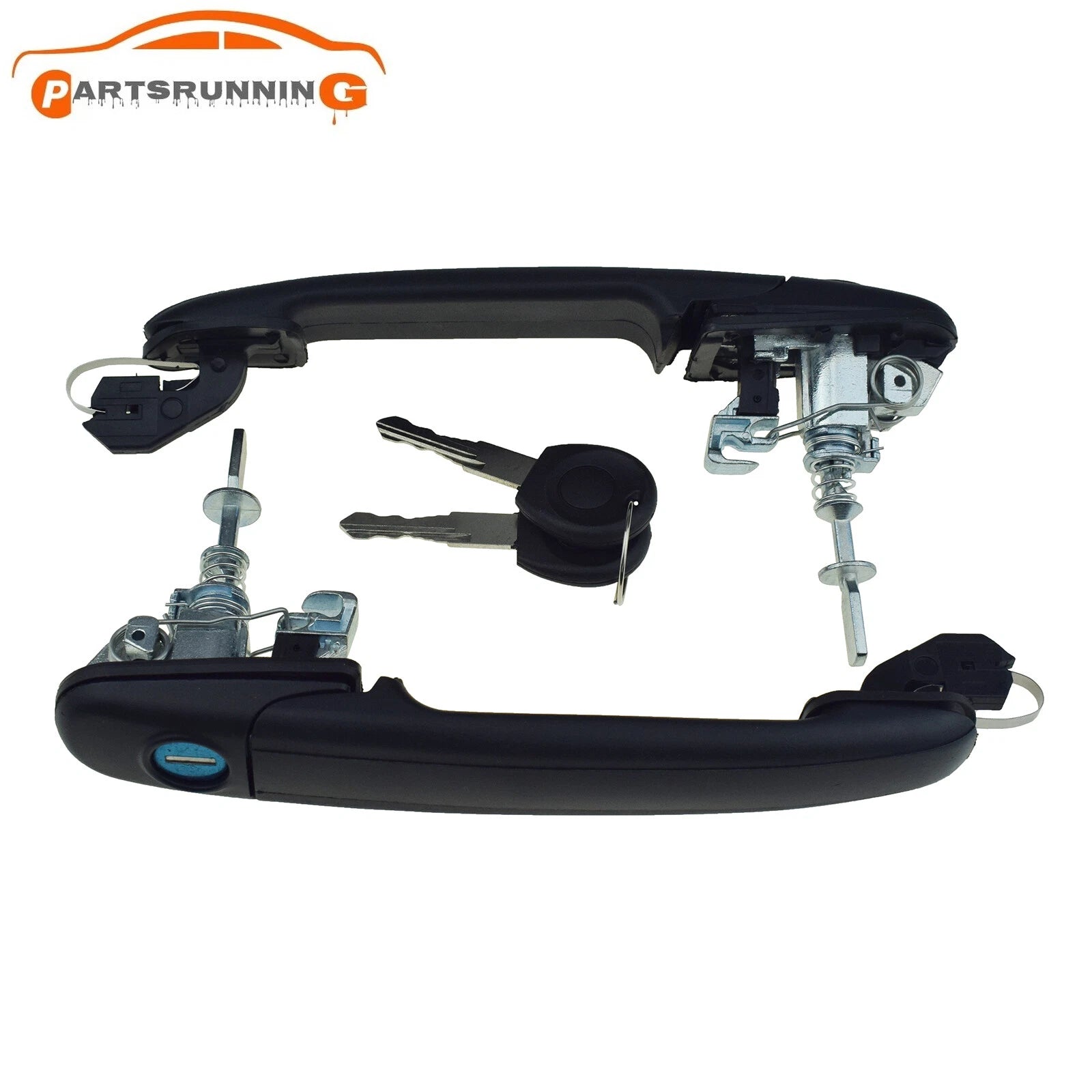 Front Left & Right Outer Door Handle w/ Keys For Ford Galaxy VW Polo Sharan Seat 6B93BC-57