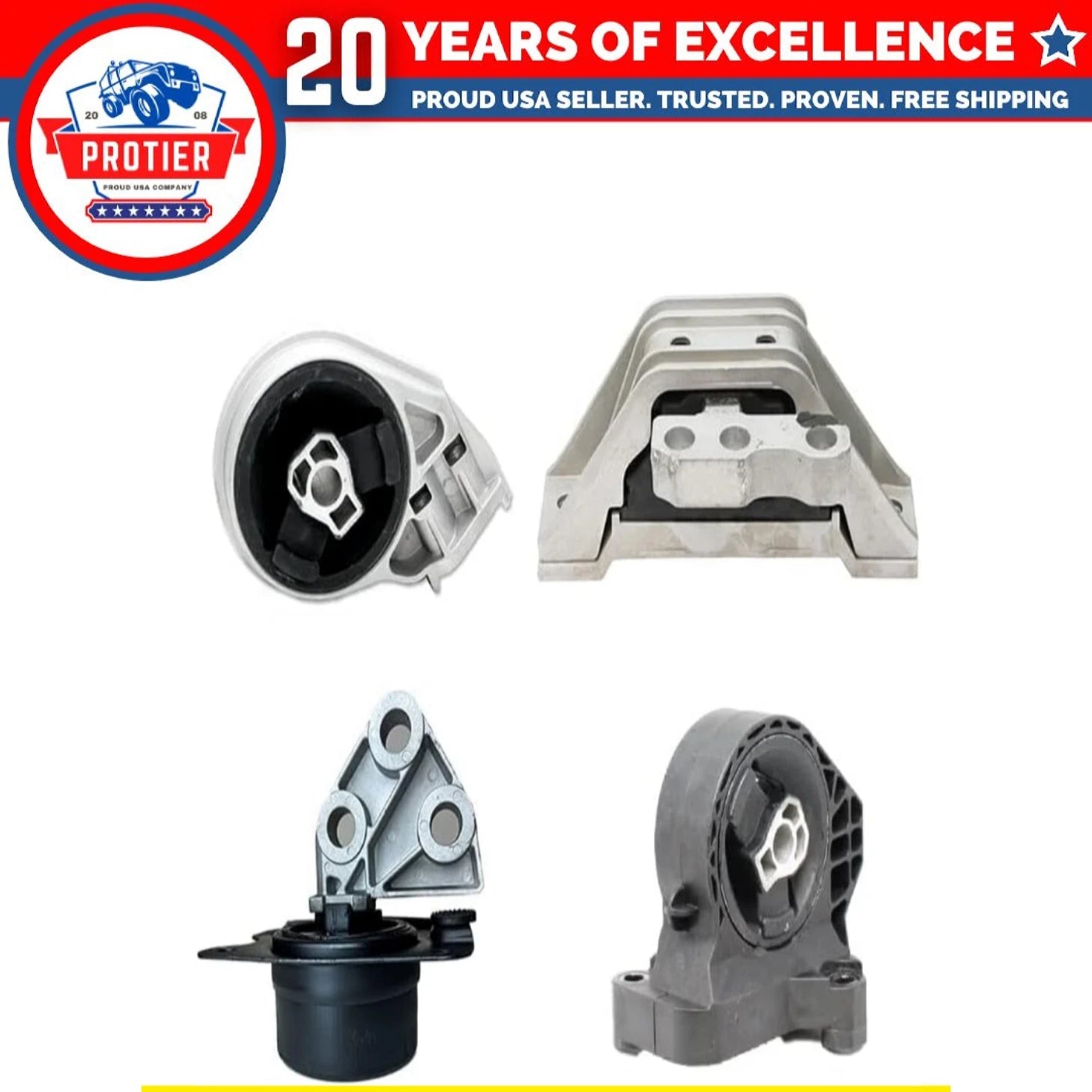 Fits 2005-2010 Chevrolet Cobalt 2.2L/2.4L MANUAL Trans & Motor Mount Set 4PCS 6B93BC-57