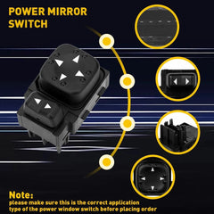 Left Driver Power Mirror Switch Control 15045085 Fits Chevy Silverado GMC Sierra 6B93BC-57