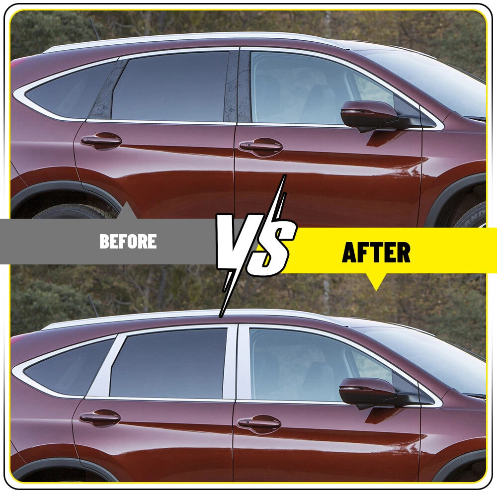 Chrome Color Pillar Posts for 2012-2016 Honda CRV 6pcs Set Door Trim Piano Decal 6B93BC-57