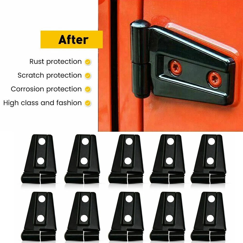 Door Hinge Cover Trim for Jeep Wrangler JK JKU 2007-18 Exterior Accessories USEA 6B93BC-57