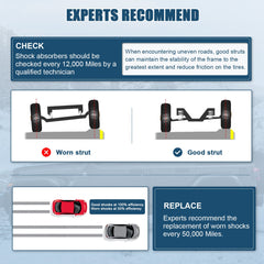 2 Front Complete Struts Mounts Spring & 2 Rear Shocks For 2003-2006 Kia Sorento 6B93BC-57
