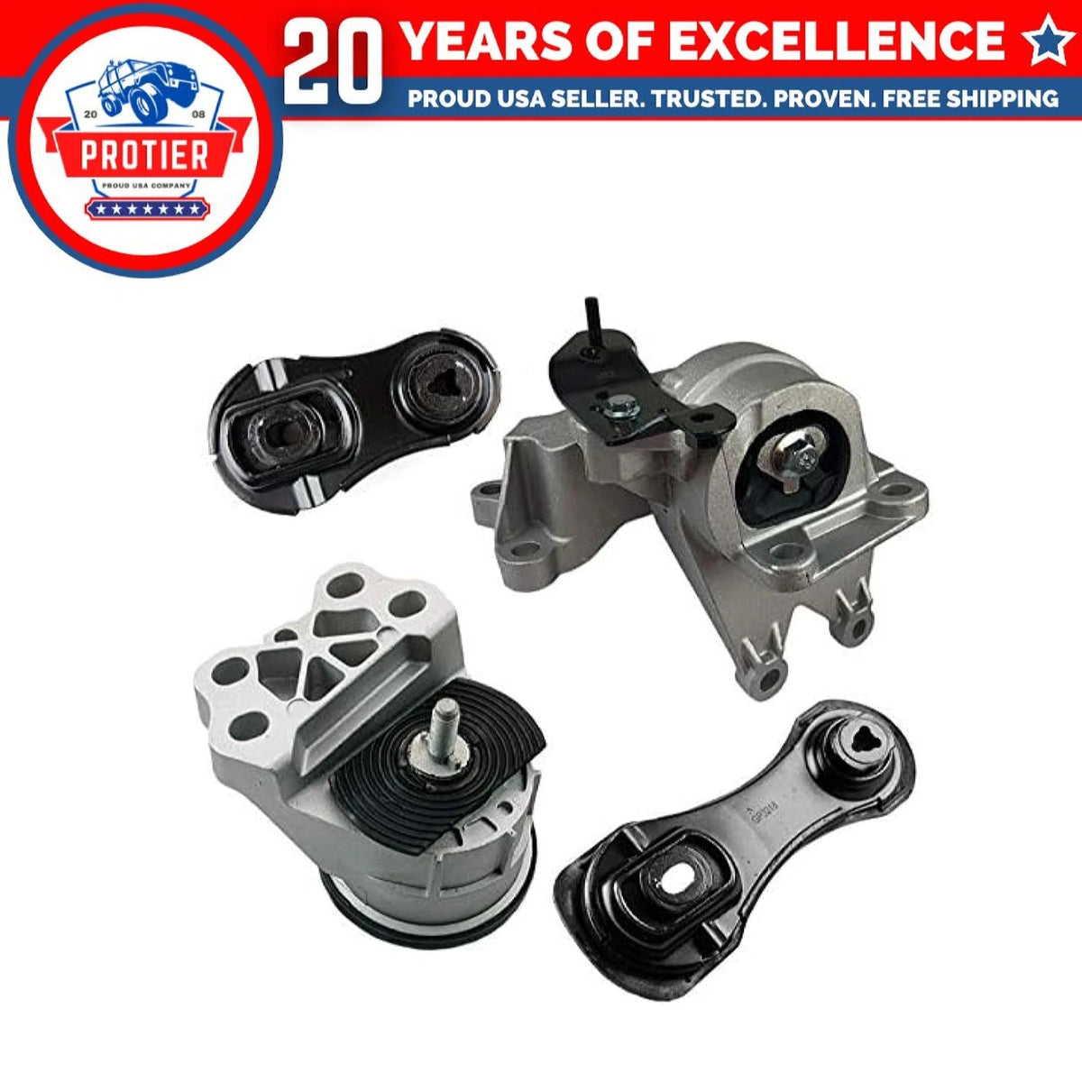 Fits 2013-2017 Ford Explorer 3.5L w/TURBO Motor & Trans Mount Set 4pc 6B93BC-57
