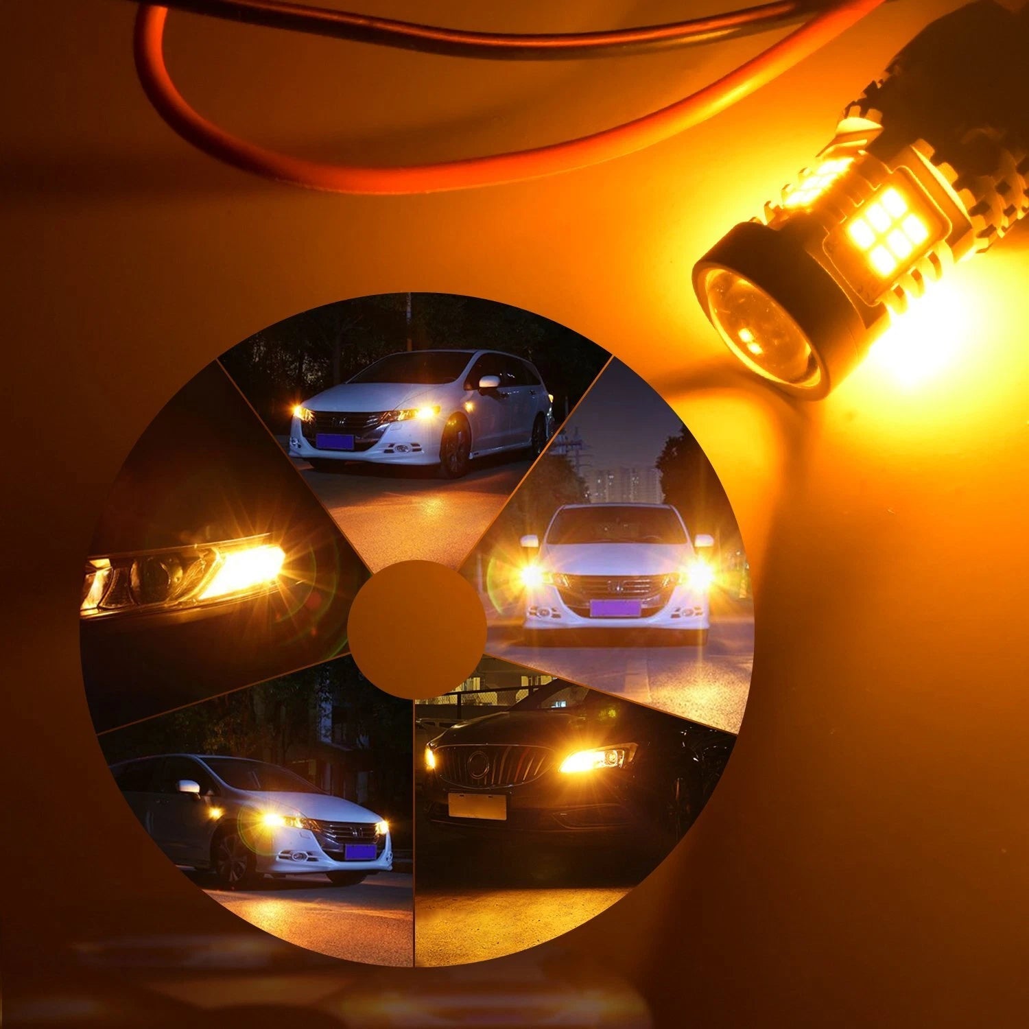 2X AUXITO 7440 Amber LED Turn Signal Light Bulbs Anti Hyper Flash Error Free EOA AUXITO