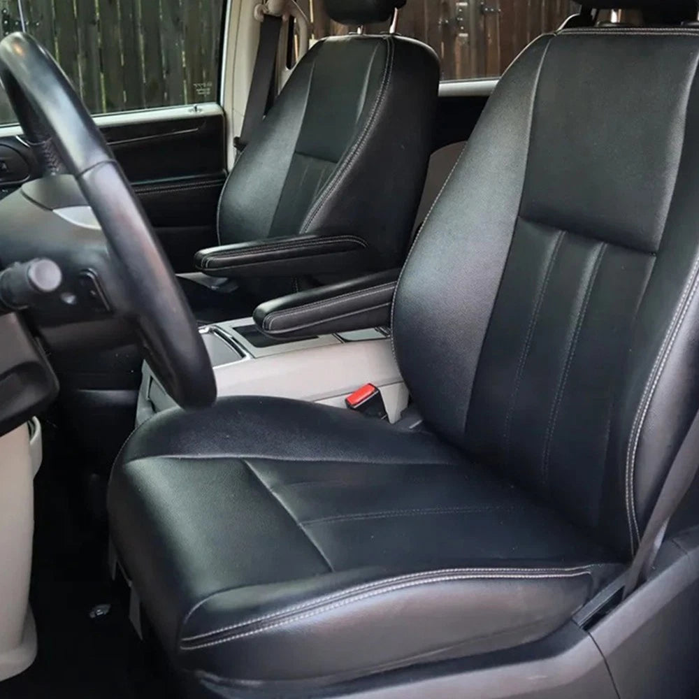 Fit 2011-2016 Chrysler Town Country LH Driver Leather Bottom Seat Cover Black EA 6B93BC-57