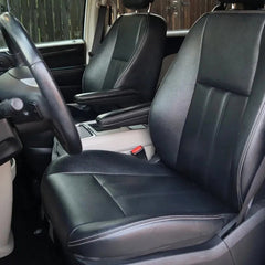Fit 2011-2016 Chrysler Town Country LH Driver Leather Bottom Seat Cover Black EA 6B93BC-57