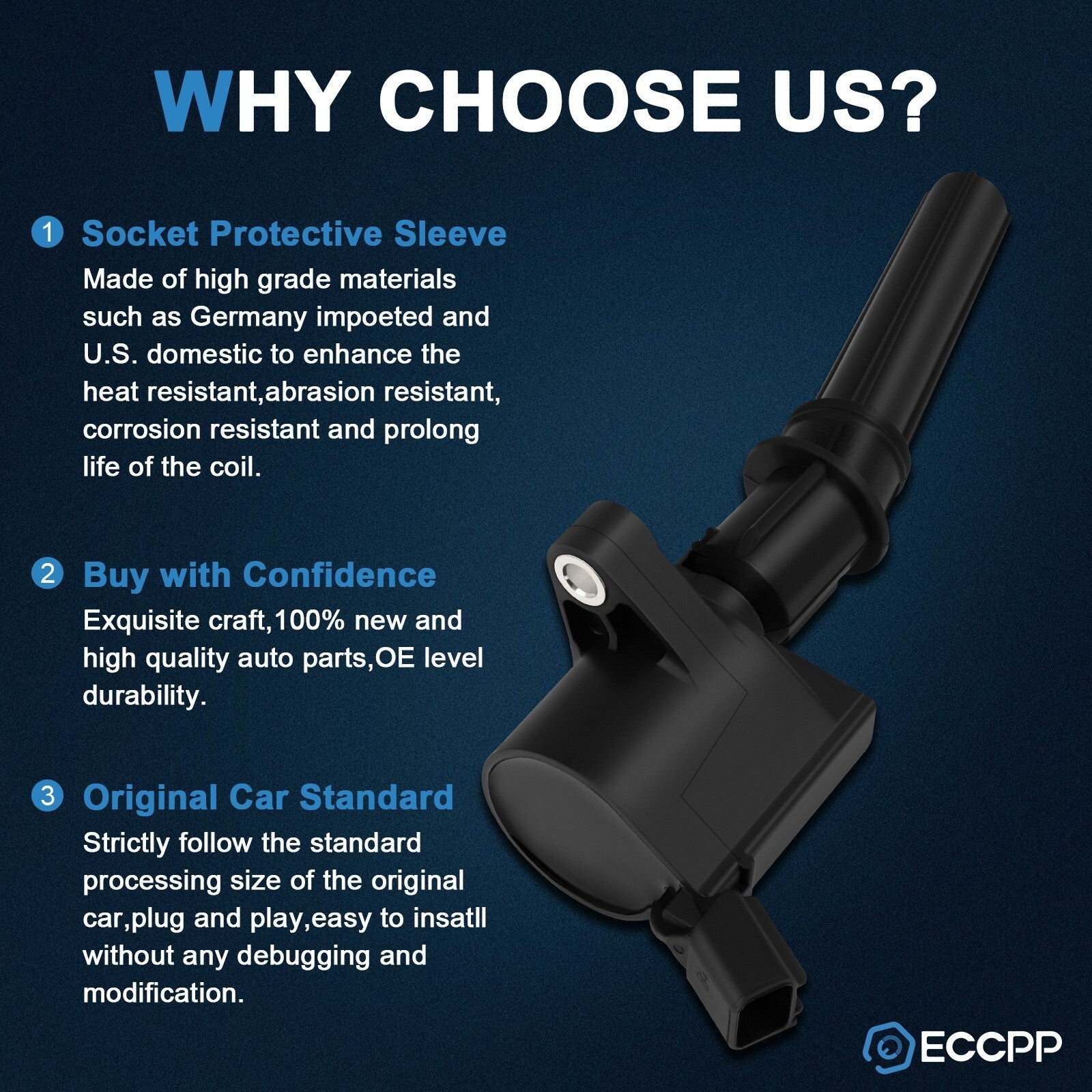 For Ford F150 Lincoln 4.6L 5.4L V8 8 Spark Plugs & 8 Pack Ignition Coils DG508 6B93BC-57