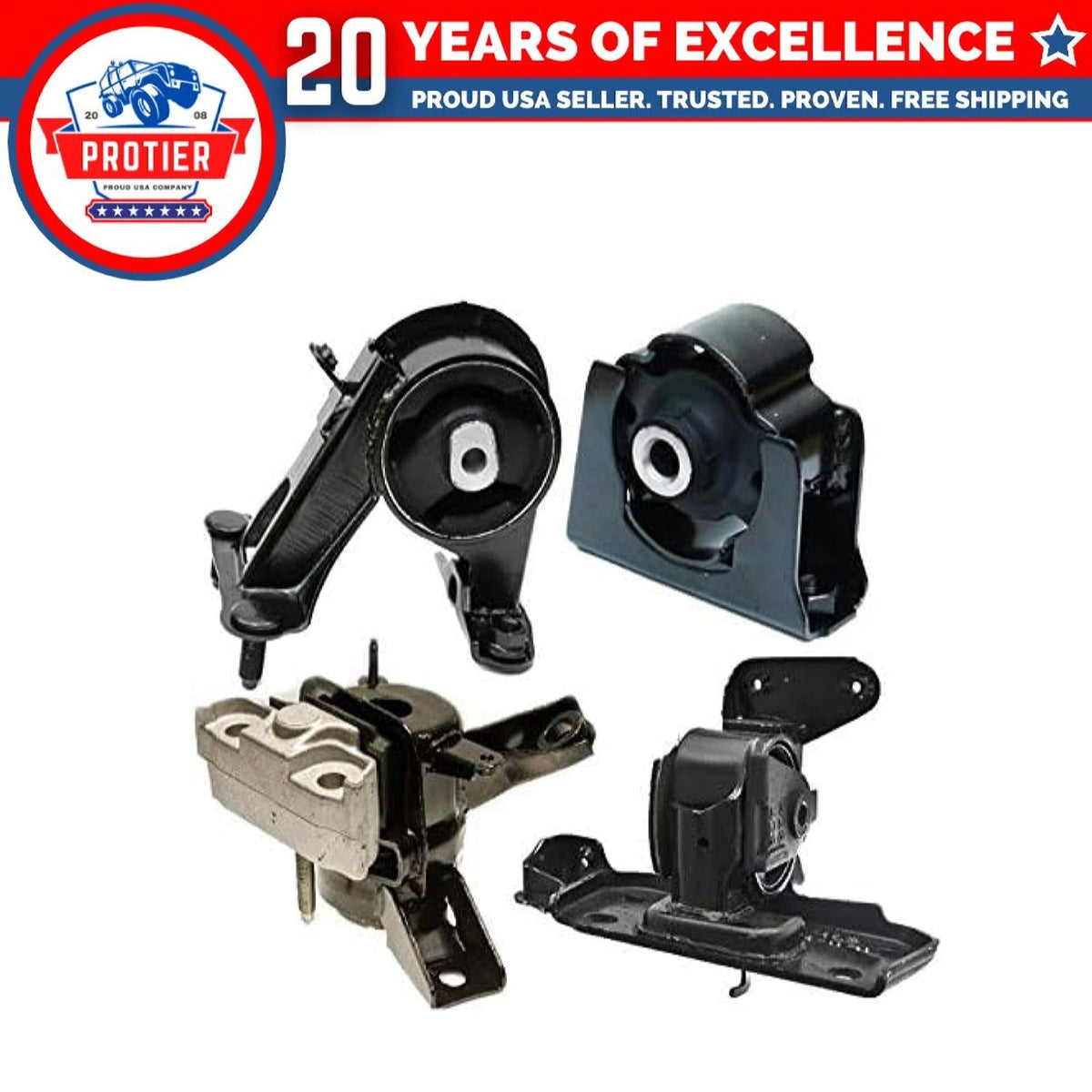 Fits 2006-2008 Toyota RAV4 2.4L 2WD Engine Motor & Trans Mount Set 4PCS : 6B93BC-57