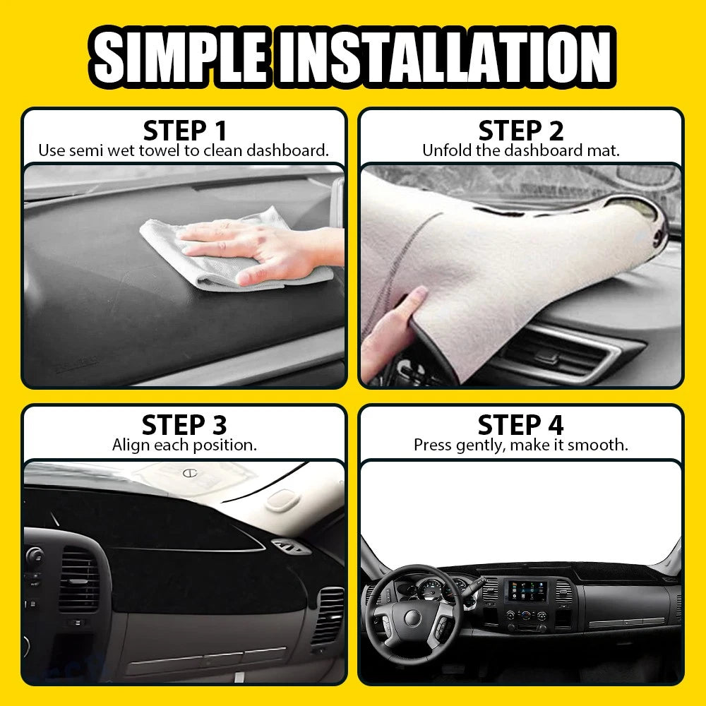 For 07-13 Chevy Silverado GMC Sierra Dashmat Dash Cover Dashboard Mat Interior A 6B93BC-57