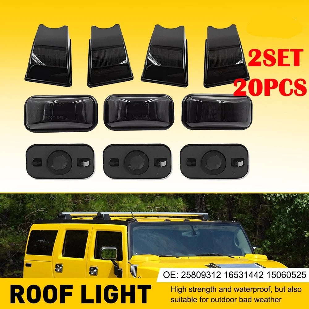 20X Smoked Cab Roof Running Light Housing Cover For Hummer H2/SUT 2003-2009 EOA 6B93BC-57