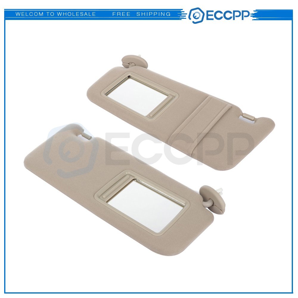 For 2013-2016 Toyota Venza Beige Pair Left & Right Side Sun Visor w/ Sunroof 6B93BC-57
