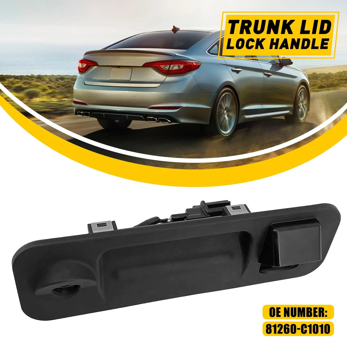 81260C1010 Outside Trunk Lid Lock Handle For 2015-2017 Hyundai Sonata US 6B93BC-57