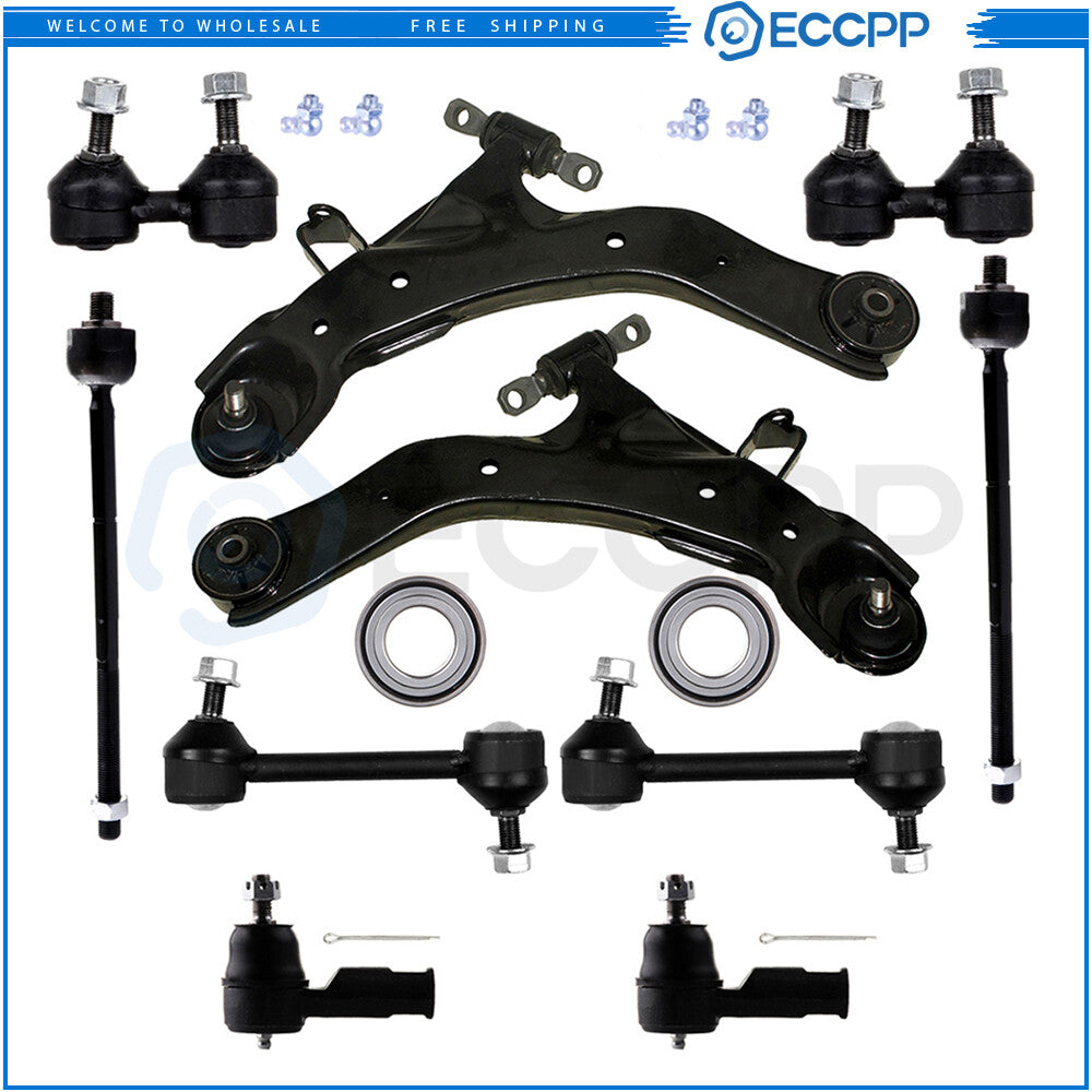 12Pcs Front Control Arm Ball Joint Wheel Bearning For 2001-2006 Hyundai Elantra KOEEP