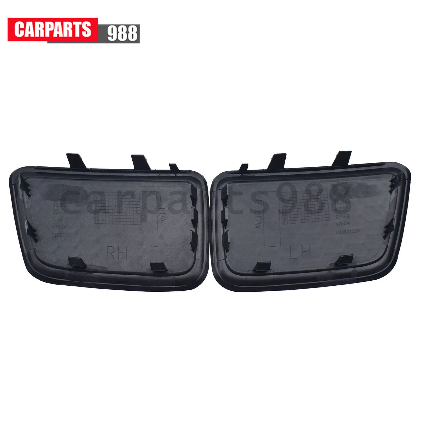 Pair Front Lower Grille Tow Hook Cover Bezel For 2014-2016 Jeep Grand Cherokee 6B93BC-57