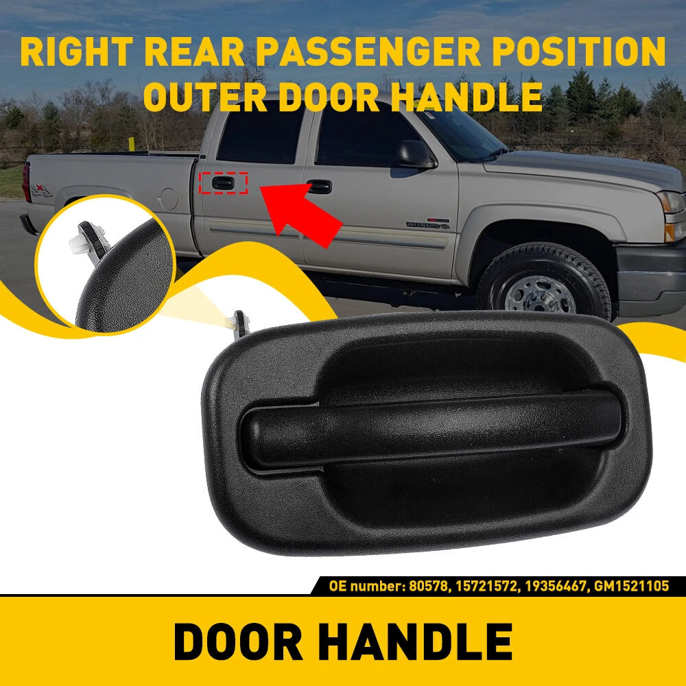 Rear Side Passenger Exterior Handle Door For 04-06 Chevrolet Silverado 1500 EOA 6B93BC-57