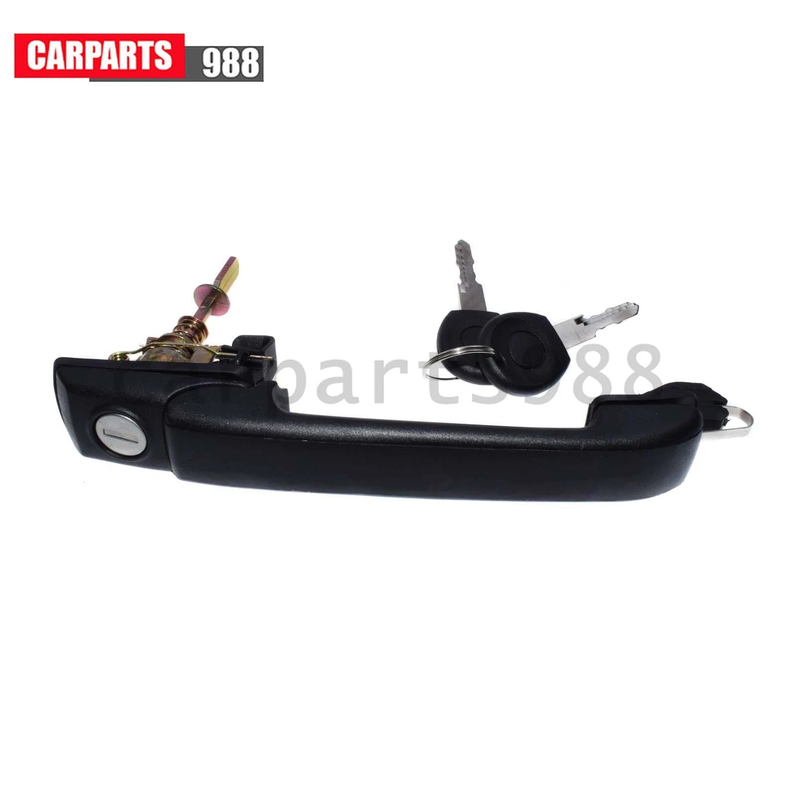 Front Outside Door Handle Black w/ Keys For 1993-1998 VW Jetta Golf 1H0837207C 6B93BC-57