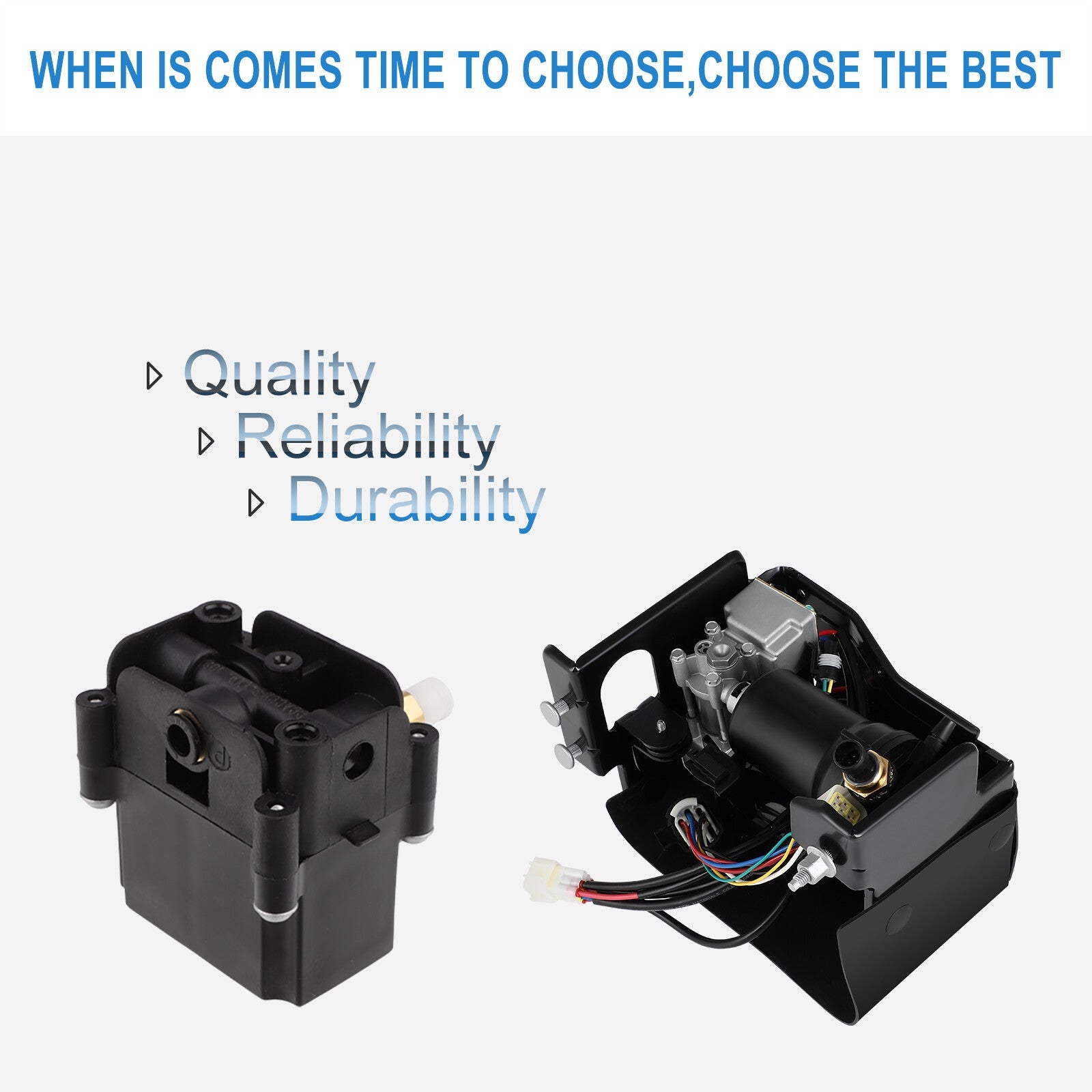 Air Suspension Compressor Pump For Cadillac Escalade Chevrolet Avalanche Tahoe 6B93BC-57