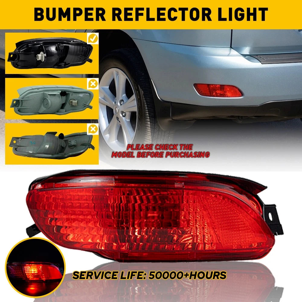 For Lexus RX400h RX350 2004-09 RX330 LH Red Rear Reflector Bumper Light Fog Lamp 6B93BC-57