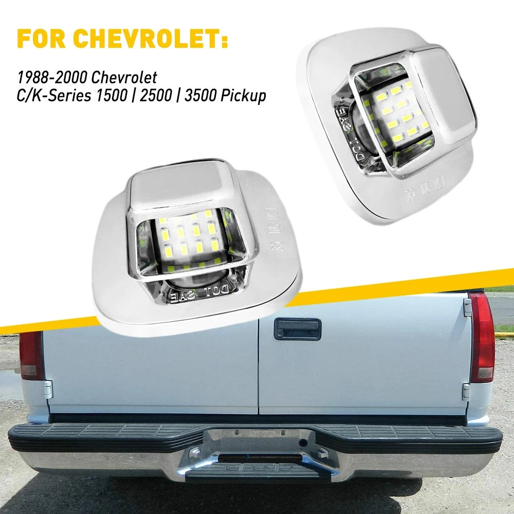 LED License Plate Light For 88-00 Chevy C/K 1500 2500 3500 WHITE Tag Lamp EOA 6B93BC-57