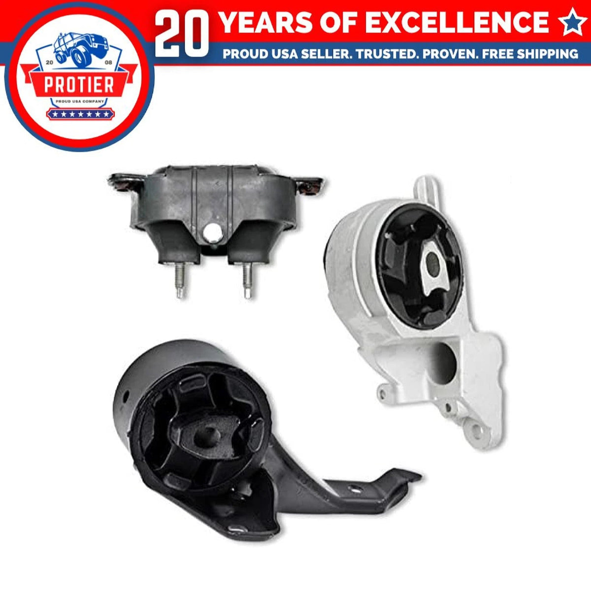Fits 2004-2008 Chevrolet Malibu/Pontiac G6/ Saturn Aura 3.5L Trans Mount Set 6B93BC-57