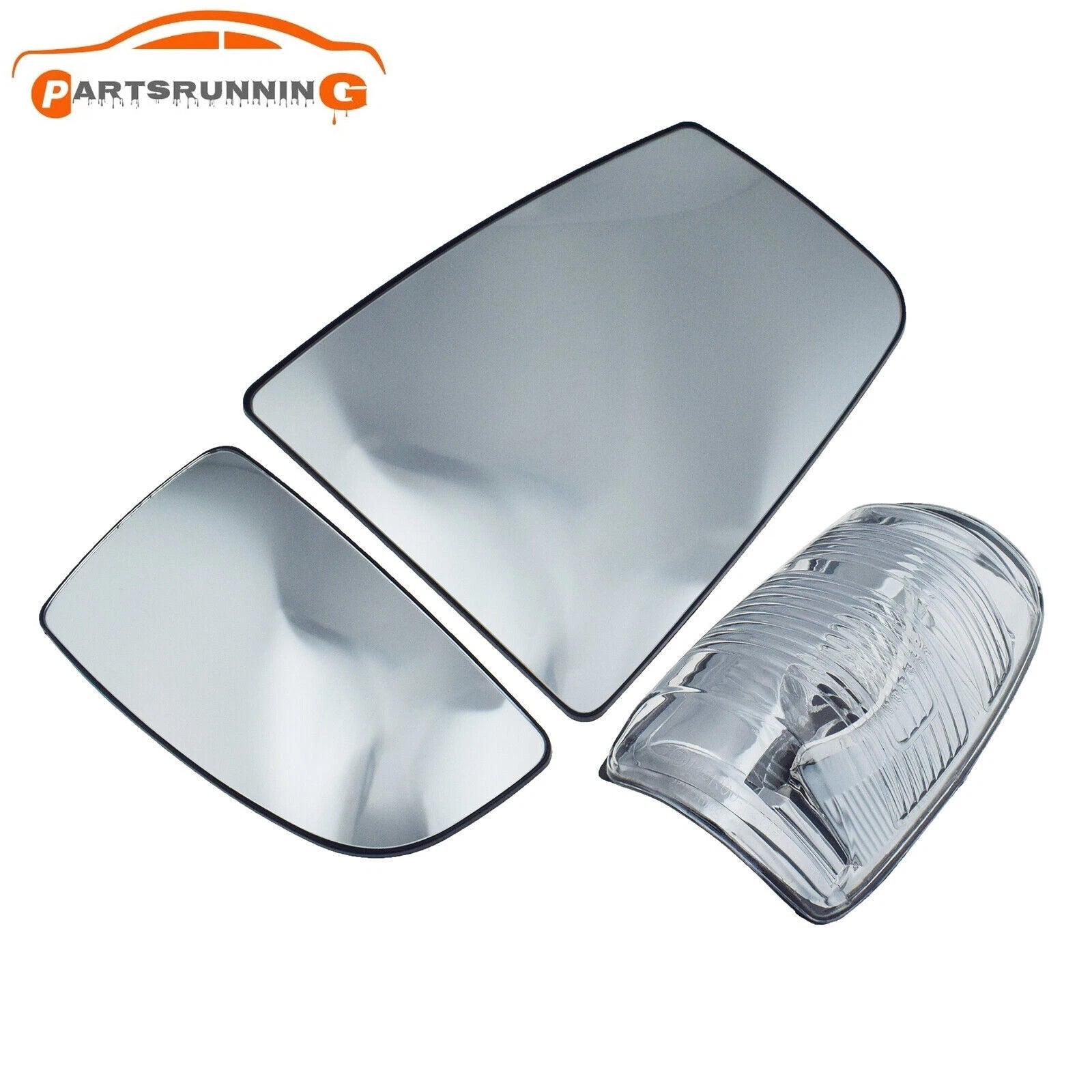 RIGHT SIDE DOOR MIRROR GLASS UPPER & LOWER + INDICATOR LENS FOR FORD TRANSIT MK8 6B93BC-57