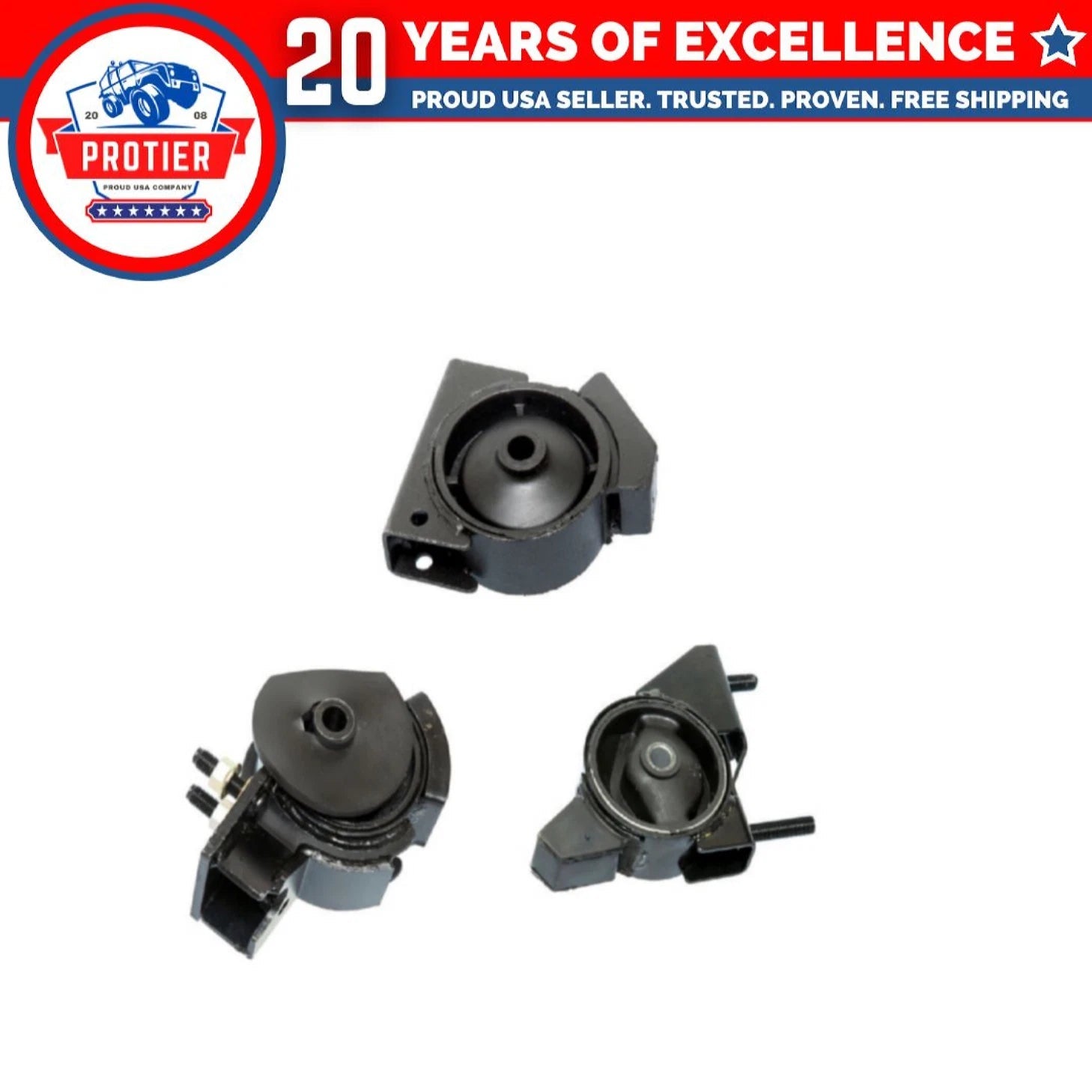 Engine Motor Mount Set fits 1989 -1992 Geo Prizm 1.6L Manual Trans 3PCS 6B93BC-57