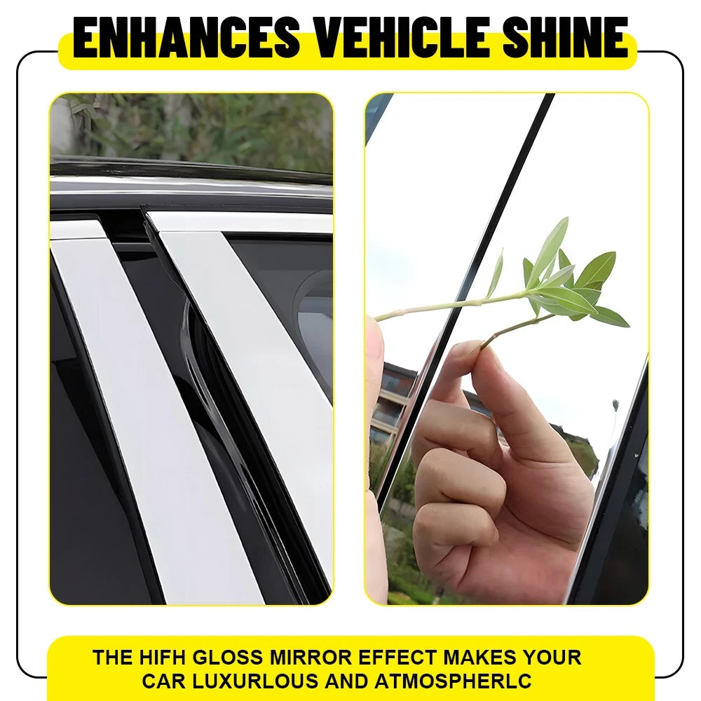 6pcs Chrome Pillar Posts Door Side Trim Cover Fit For Lincoln Town Car 1998-2011 6B93BC-57