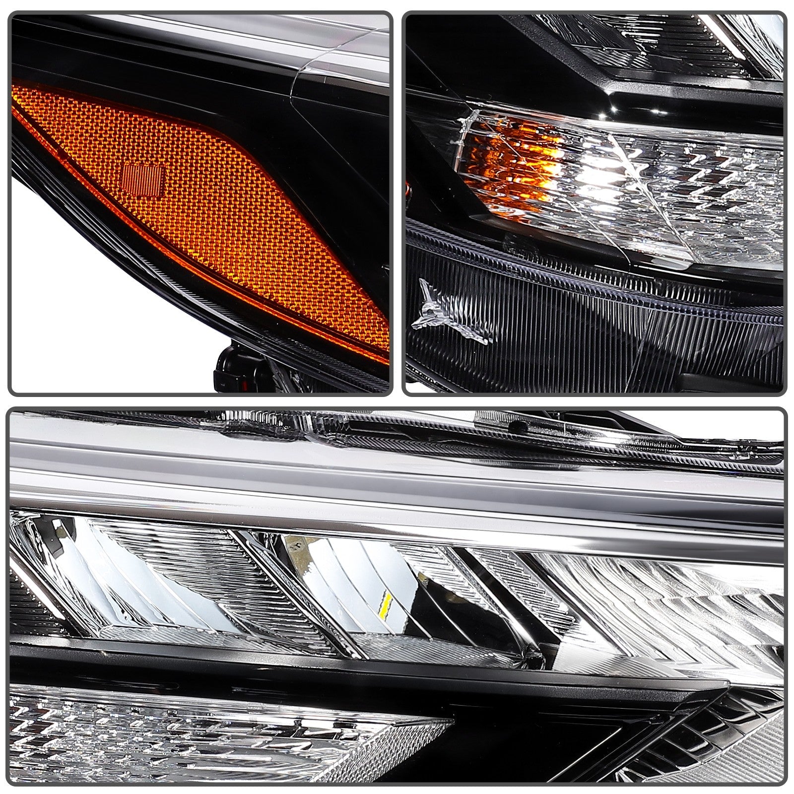 Left Side Headlight Assembly For 2024-2025 Nissan For Sentra 2.0L Black Amber 6B93BC-57