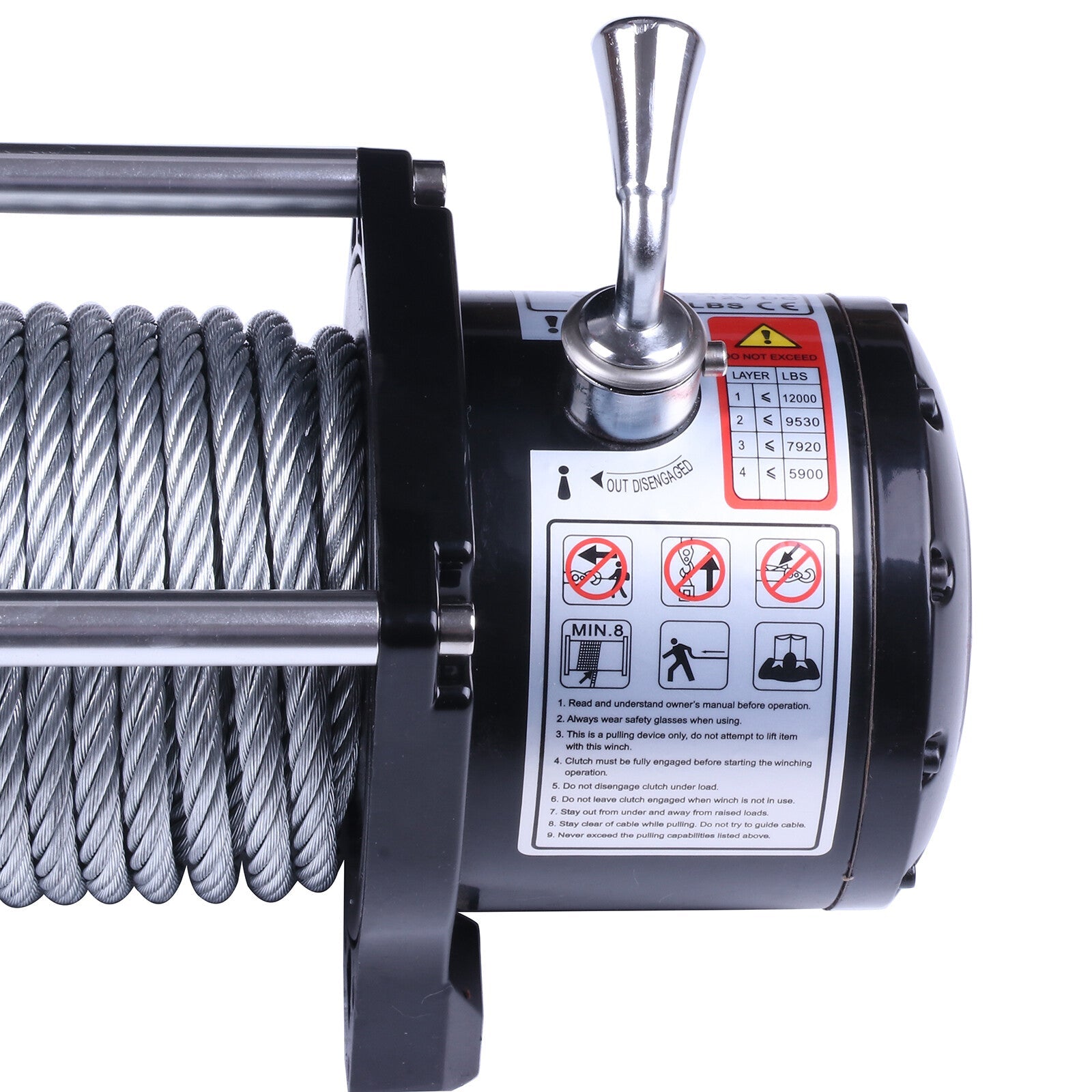 For 1960-2018 Toyota 12000LBS Steel Rope Off Road 4WD 12V Electric Winch Towing 6B93BC-57
