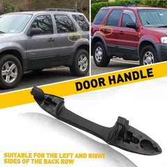 Outer Door Handle Fits 2000 -2007 Ford Focus Rear Escape Left / Right Side Black 6B93BC-57